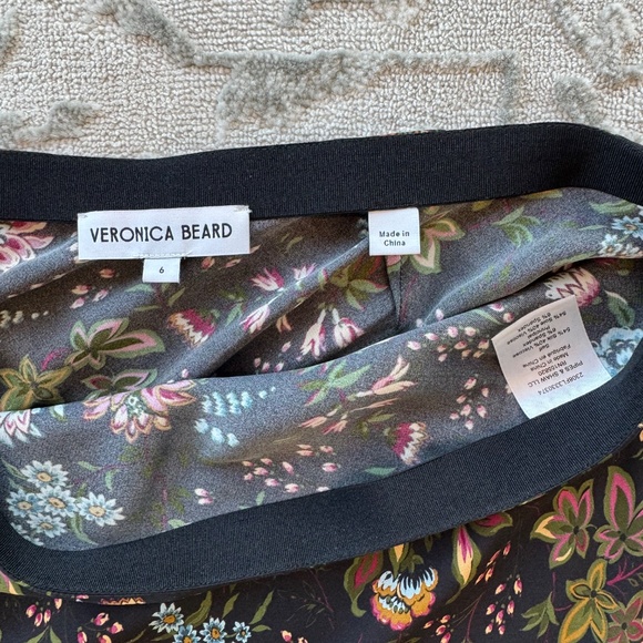 Veronica Beard Floral Midi Skirt - Black and Multicolor - Picture 3 of 3